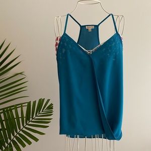 Lily White Turquoise Cami Top / XS